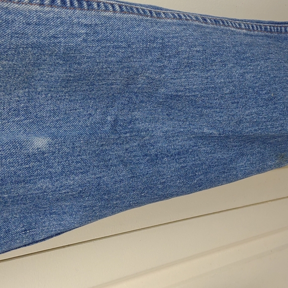 Lands' End Classic 100% Cotton Denim 5 Pocket Hi Waist Straight Leg Blue Jeans - Picture 6 of 13